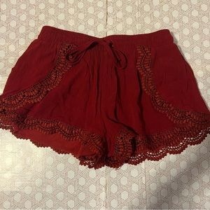 Red shorts by Charlotte Russe